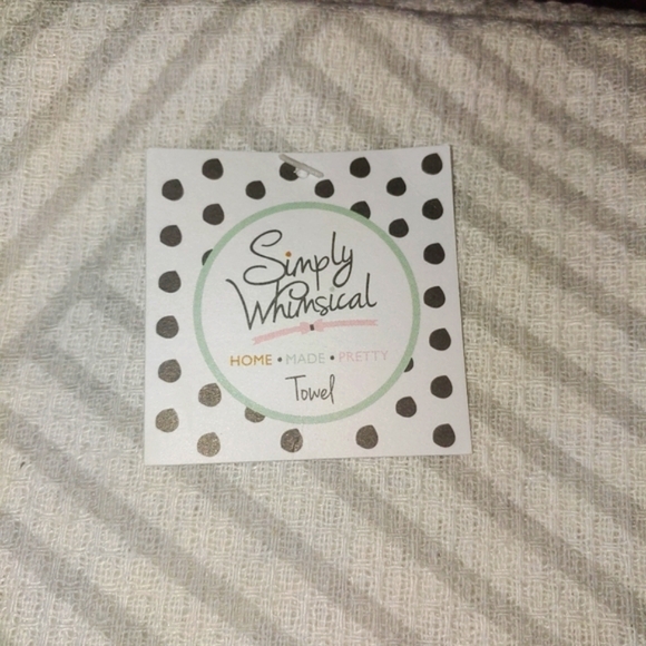 Simply Whimsical Grey & White Tea Towels Set of 2 - Picture 3 of 4